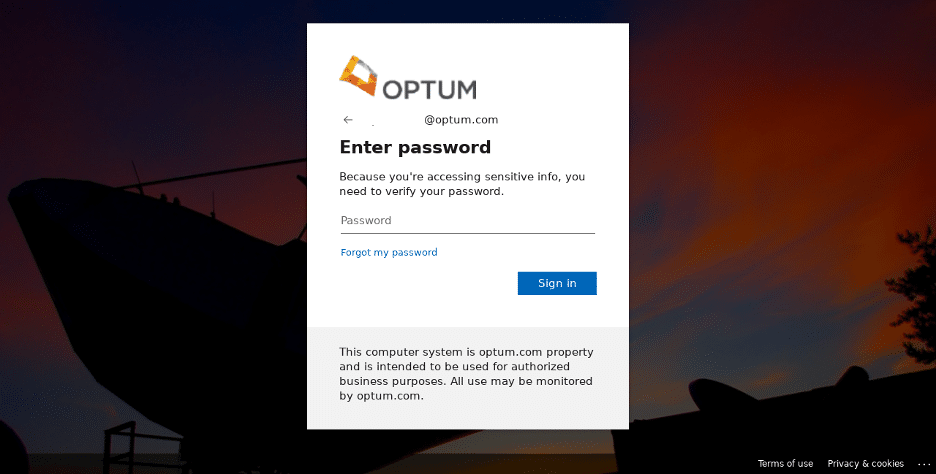 Optum Credential Stealing Phishing Prevention
