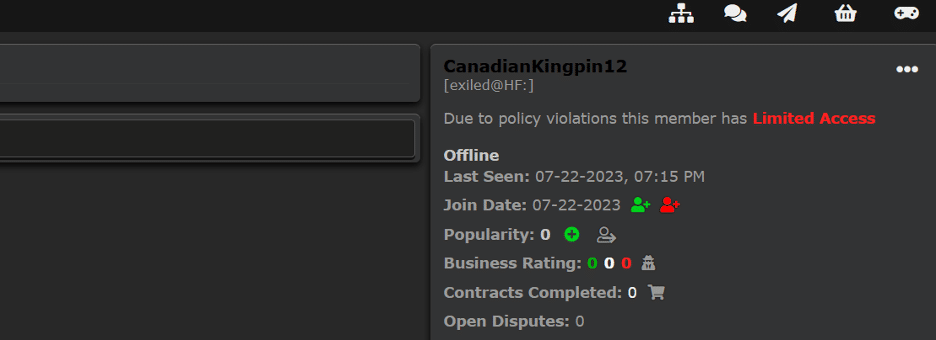 FraudGPT account banned
