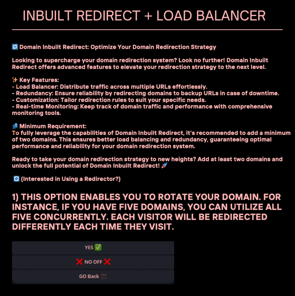 Inbuilt Redirect Plus Load Balancer