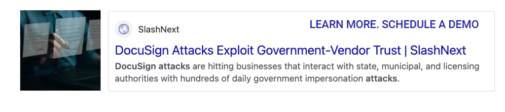 Learn how to stop DocuSign attacks, schedule a demo