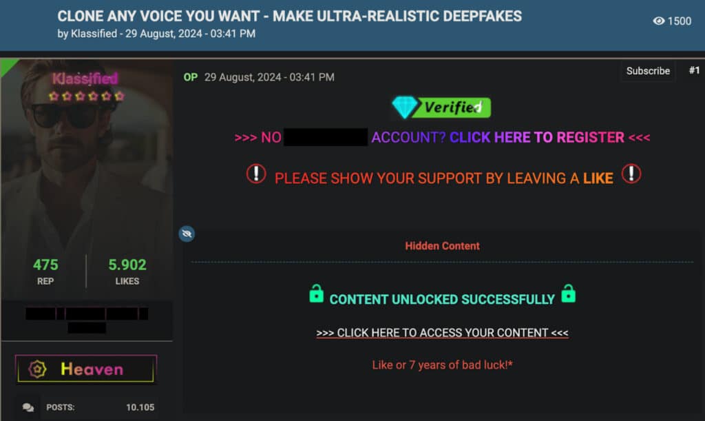 Spear phishing tool for voice impersonation